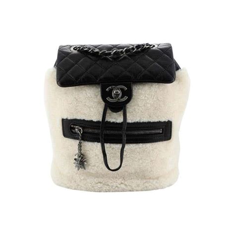 chanel shearling backpack purseblog